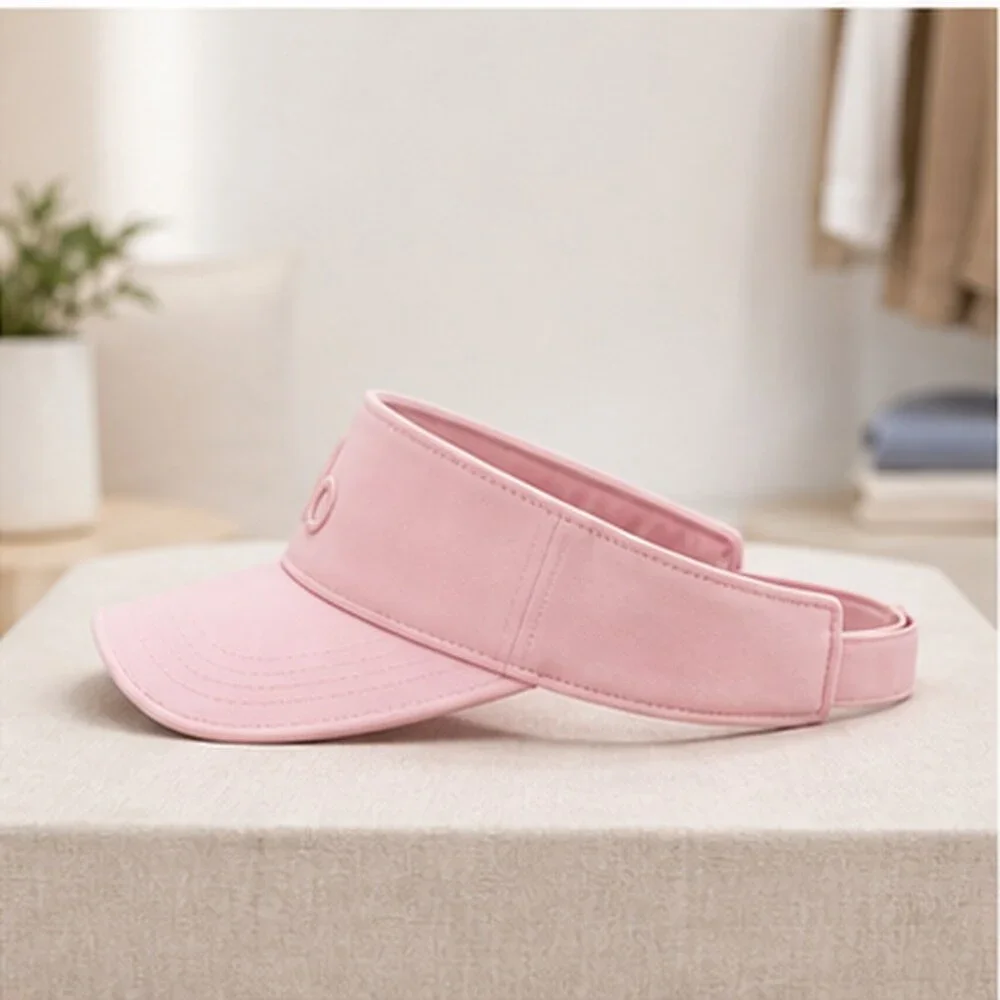 ALO Yoga Pink Athleisure Open Top Visor Hat Logo
